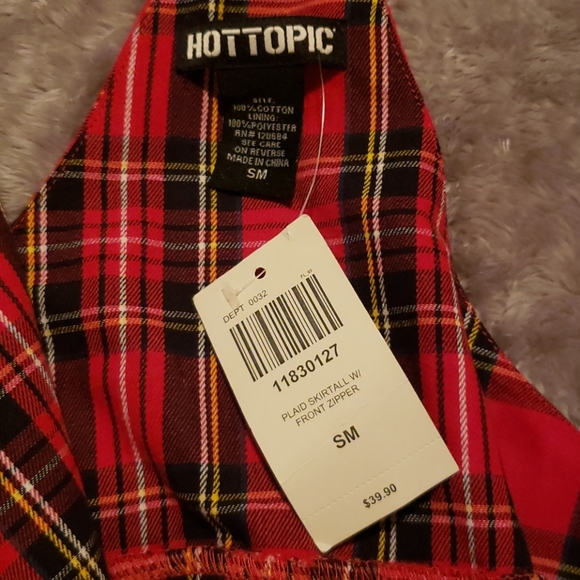 Hot Topic red plaid suspender dress - Picture 3 of 3